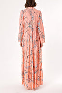 Salmon Pleated wide cut dress 94033