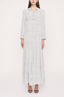 Spotted Pleated wide cut dress 94033