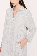 Spotted Pleated wide cut dress 94033