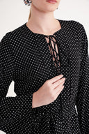 Black Lace detailed dress 94035