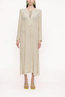 Yellow Lace detailed dress 94035