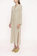 Yellow Lace detailed dress 94035