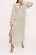 Yellow Lace detailed dress 94035