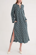 Green Lace detailed dress 94035