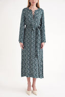 Green Lace detailed dress 94035