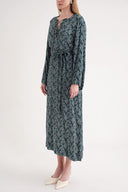 Green Lace detailed dress 94035