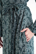 Green Lace detailed dress 94035