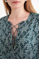 Green Lace detailed dress 94035