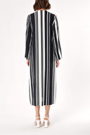 Striped Lace detailed dress 94035