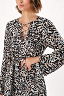 Mixed Colors Lace detailed dress 94035