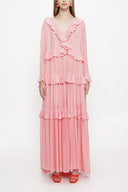 Pink Pleated wide cut dress 94037