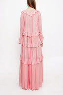 Pink Pleated wide cut dress 94037