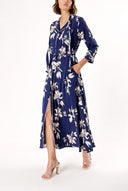 Floral Printed Piping shirt dress 94039