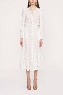 White Pleated shirt dress 94041