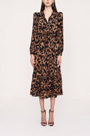 Zebra Pattern Pleated shirt dress 94041