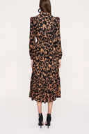 Zebra Pattern Pleated shirt dress 94041