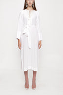 White lace details dress 94046