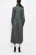 Anthracite Pleated wide cut shirt dress 94052