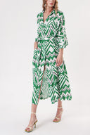 Green Loose fit shirt dress 94058