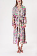 Pink Loose fit shirt dress 94058