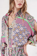 Pink Loose fit shirt dress 94058