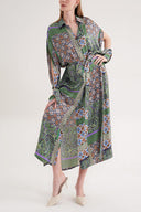 Green Lilac Loose fit shirt dress 94058