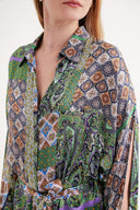 Green Lilac Loose fit shirt dress 94058