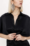 Black Bat sleeve shirt dress 94060