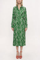 Green Bat sleeve shirt dress 94060