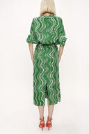 Green Bat sleeve shirt dress 94060