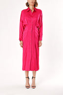 Fuchsia Bat sleeve shirt dress 94060
