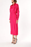 Fuchsia Bat sleeve shirt dress 94060