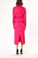 Fuchsia Bat sleeve shirt dress 94060