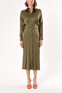 Khaki Bat sleeve shirt dress 94060