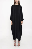 Black Wide cut long dress 94063
