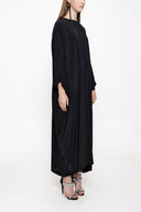 Black Wide cut long dress 94063