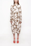 Beige Wide cut long dress 94063