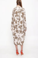 Beige Wide cut long dress 94063