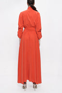 Coral Loose fit shirt dress with elastic waist 94103