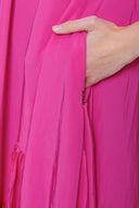 Fuchsia Pleated loose-fitting maxi dress 94105