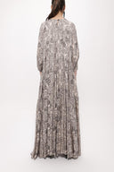 Beige Pleated loose-fitting maxi dress 94105