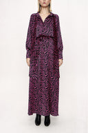 Black Fuchsia Wide cut dress with belt detail 94109