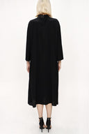 Black Loose fit dress with contrast fabric detail 94119