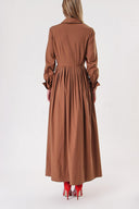Cinnamon Pleated long shirt dress 94149