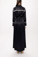 Black Belted long shirt with ribbon accessories 94153
