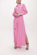 Pink Belted long shirt with ribbon accessories 94153