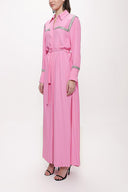 Pink Belted long shirt with ribbon accessories 94153