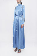 Blue Crystal stone detail long dress 94157