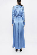 Blue Crystal stone detail long dress 94157