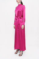 Fuchsia Crystal stone detail long dress 94157